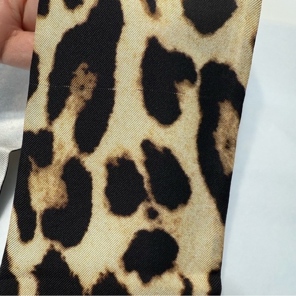 NWT Burberry London Reversible Silk Animal Print Long Bandeau Scarf - Picture 8 of 11
